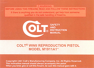 Colt Model Woodsman Series 3 Owners Manual Reproduction 